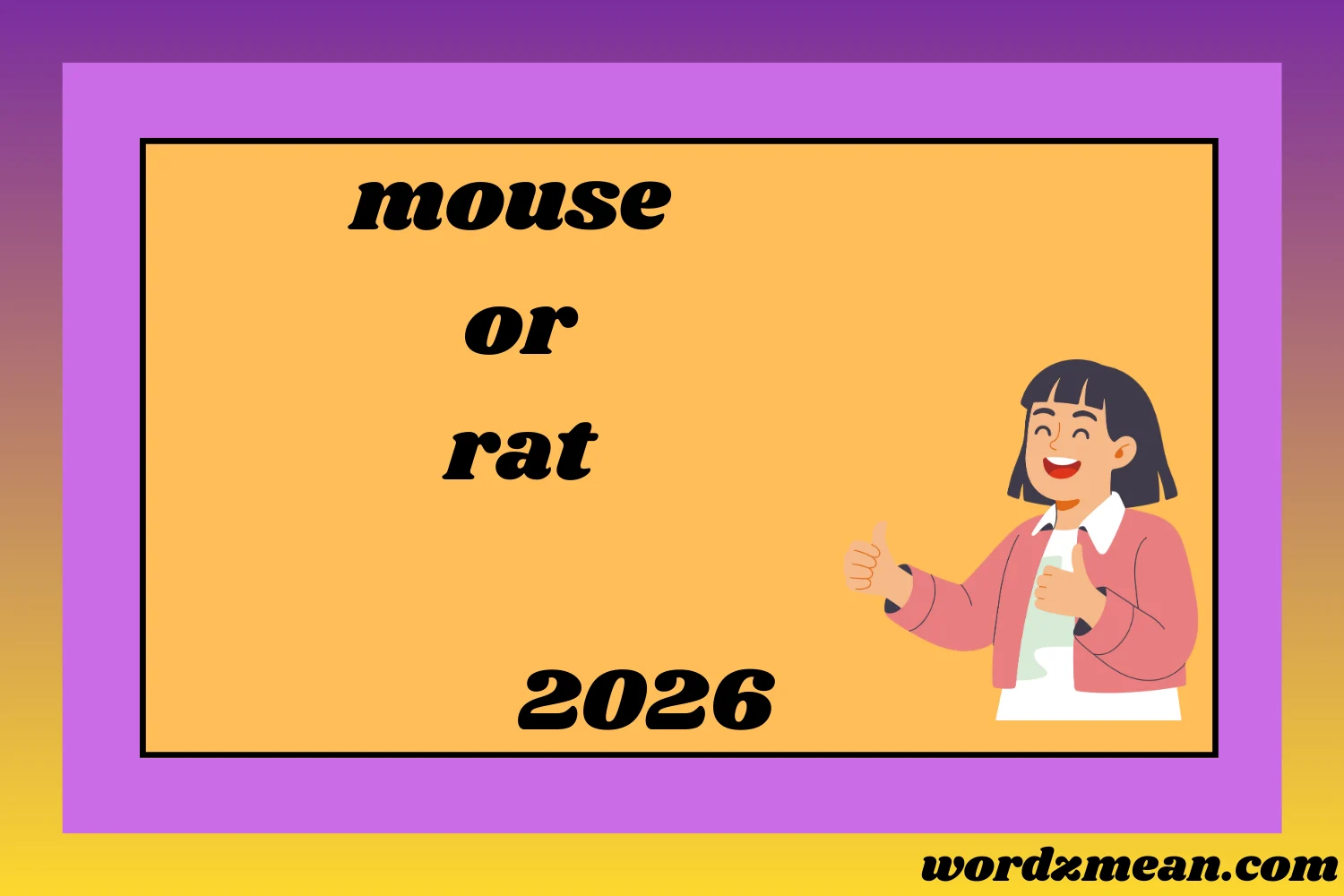 mouse or rat