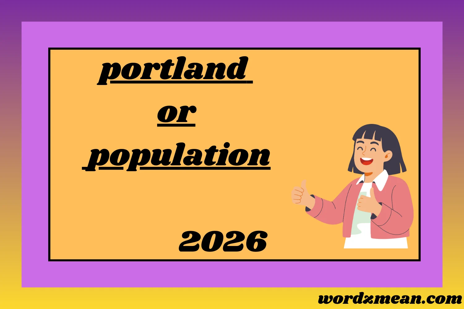 portland or population