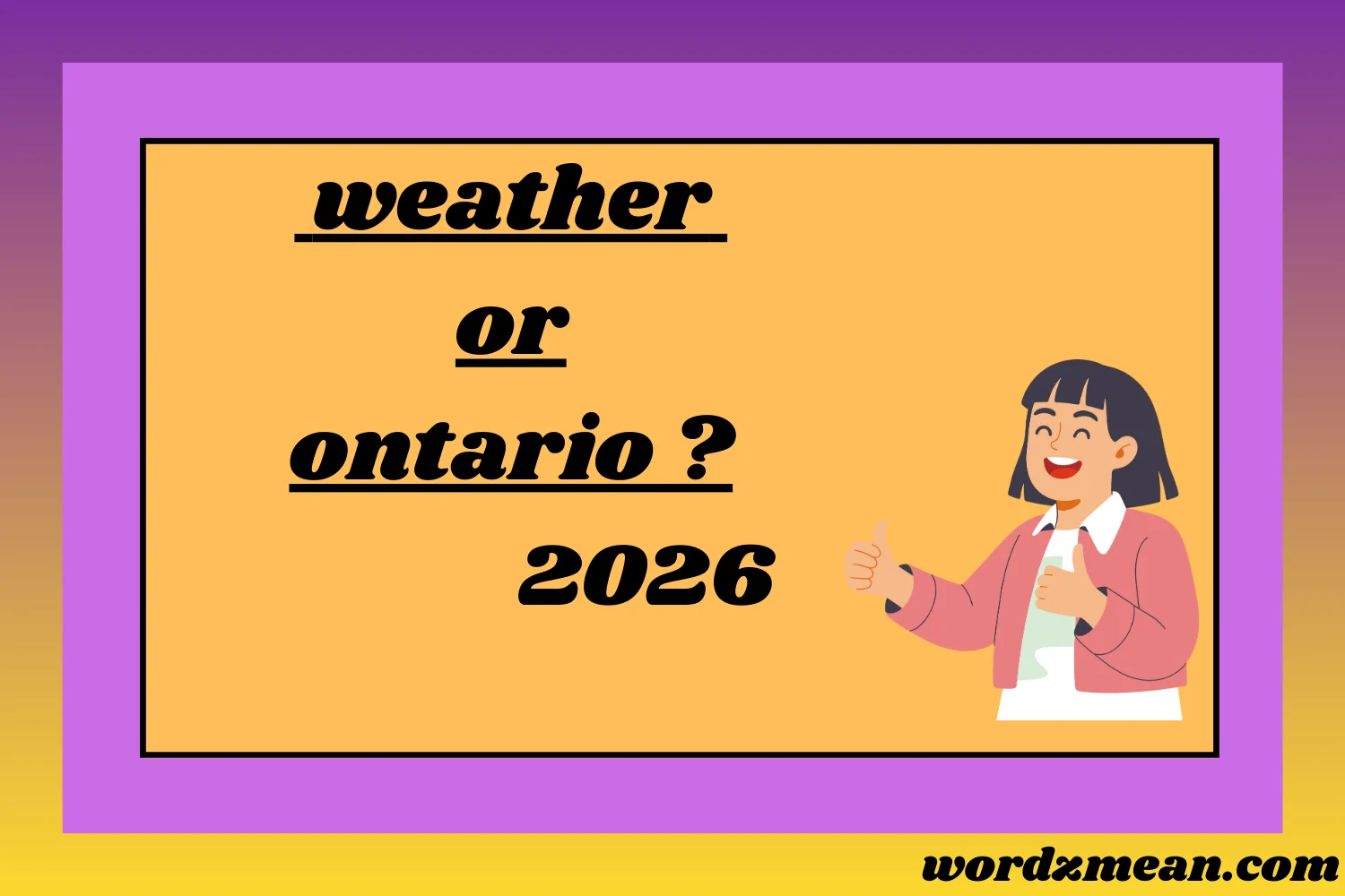 weather or ontario